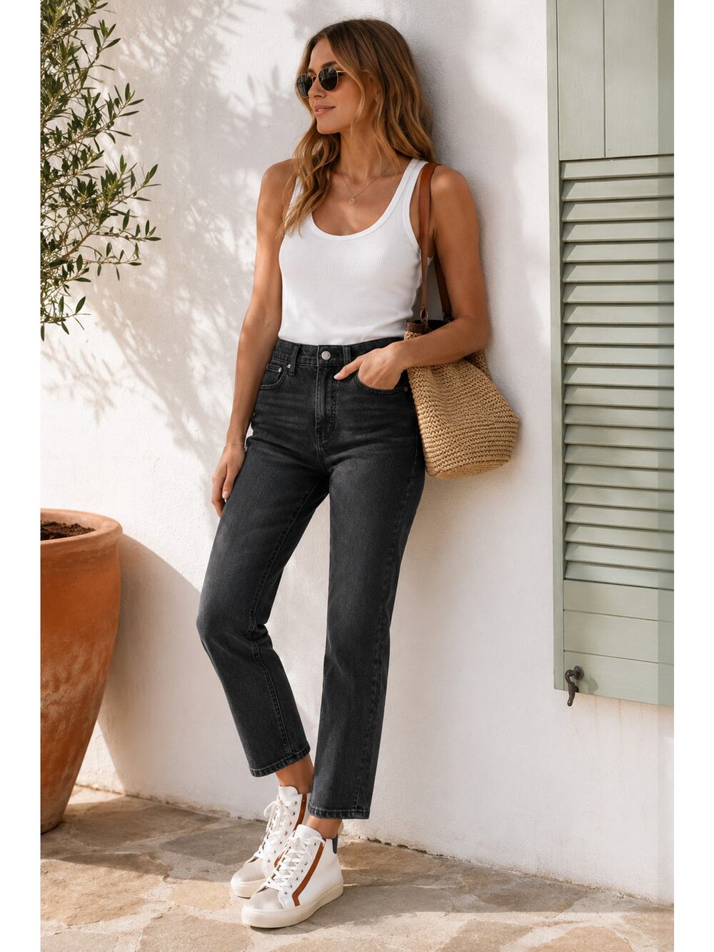 Madewell SZ 25 The Perfect Vintage Ankle Jean in Claybrook Wash MB403